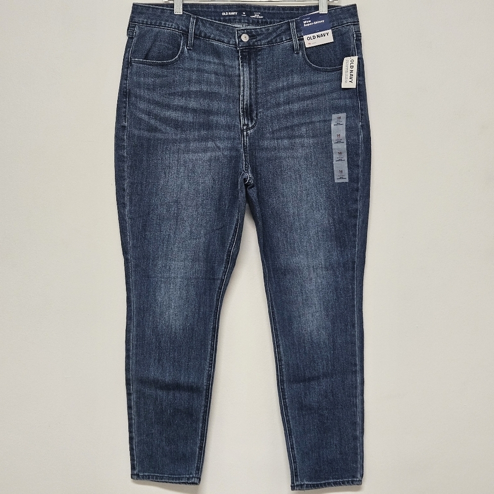 15 NWT OLD NAVY HIGH RISE WOW SUPER SKINNY JEANS WOMEN'S PLUS SIZE 16 - Picture 1 of 9